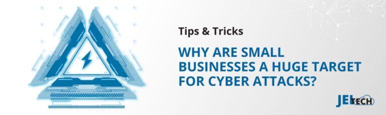 Alert Symbol with the message "Why are small businesses a huge target for cyber attacks?"
